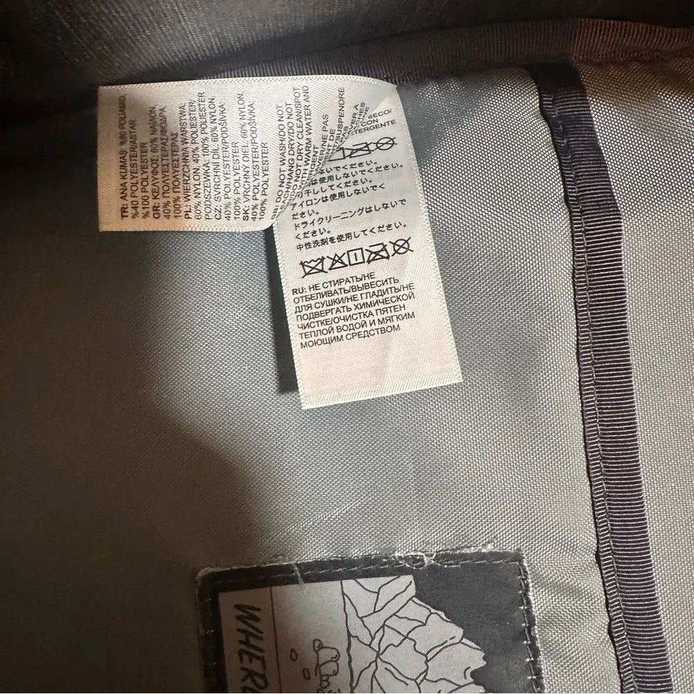 The North Face Jester Backpack  Everyday Travel Pack Black Gray Silver Hardware
